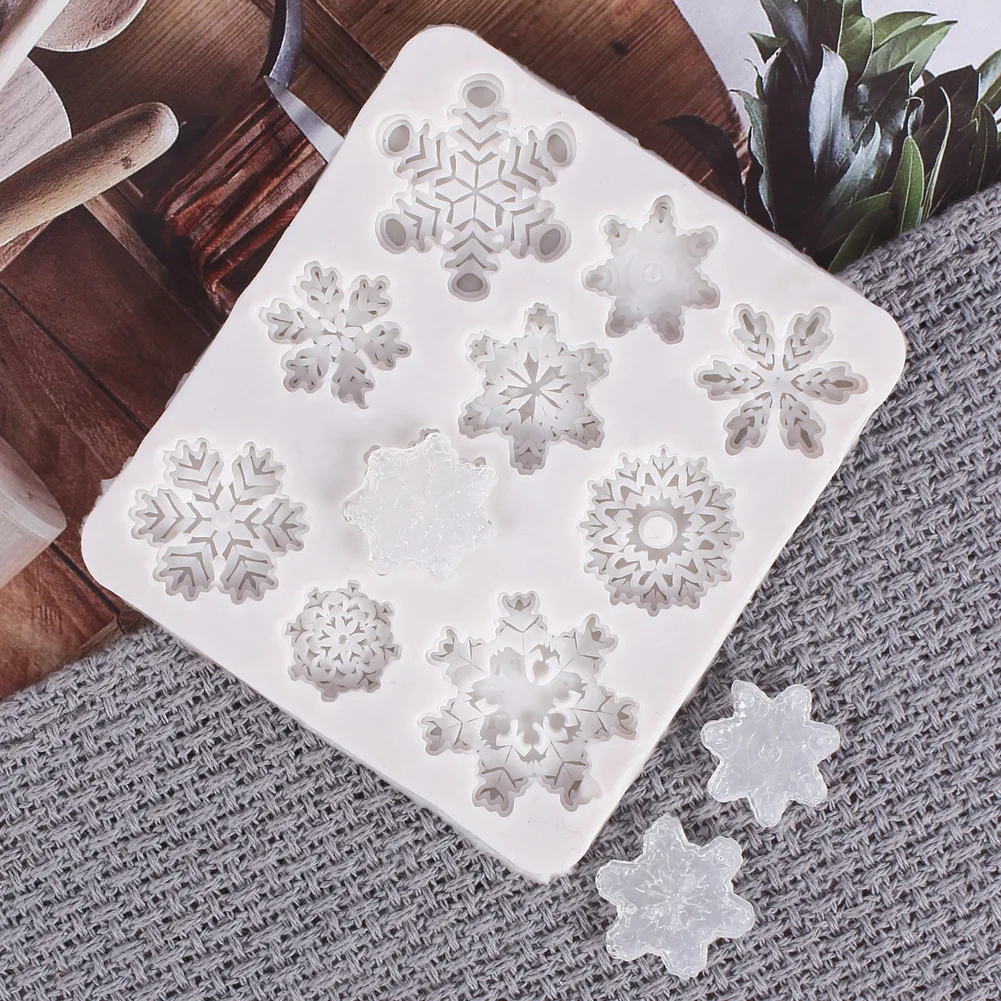 

Silicone Christmas Snowflake Cake Mold Lace Chocolate Party Diy Fondant Baking DIY Cooking Cake Decorating Tools Silicone Mold