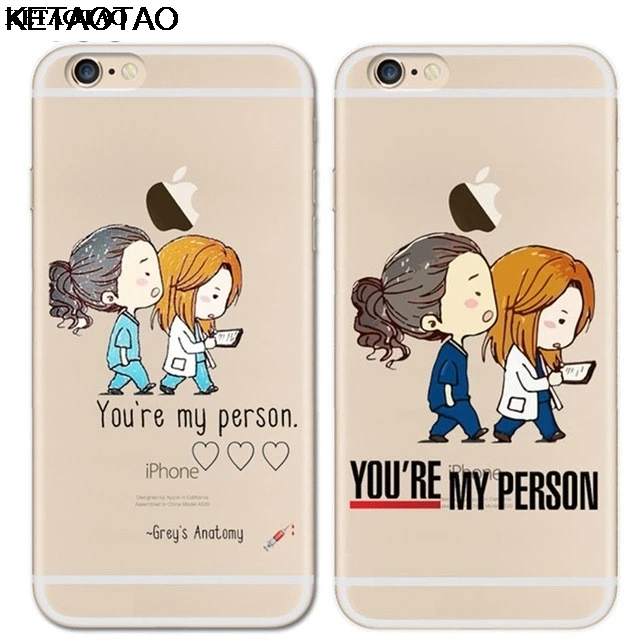 KETAOTAO ты мой человек мультфильм Серый Анатомия чехол для телефона s iPhone 4S 5C 5S 6S 7 8 X
