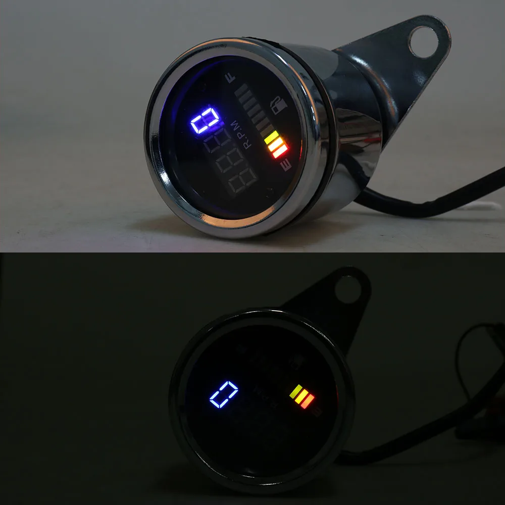 Тахометр мотоциклетный 2 в 1 водонепроницаемый измеритель уровня топлива с