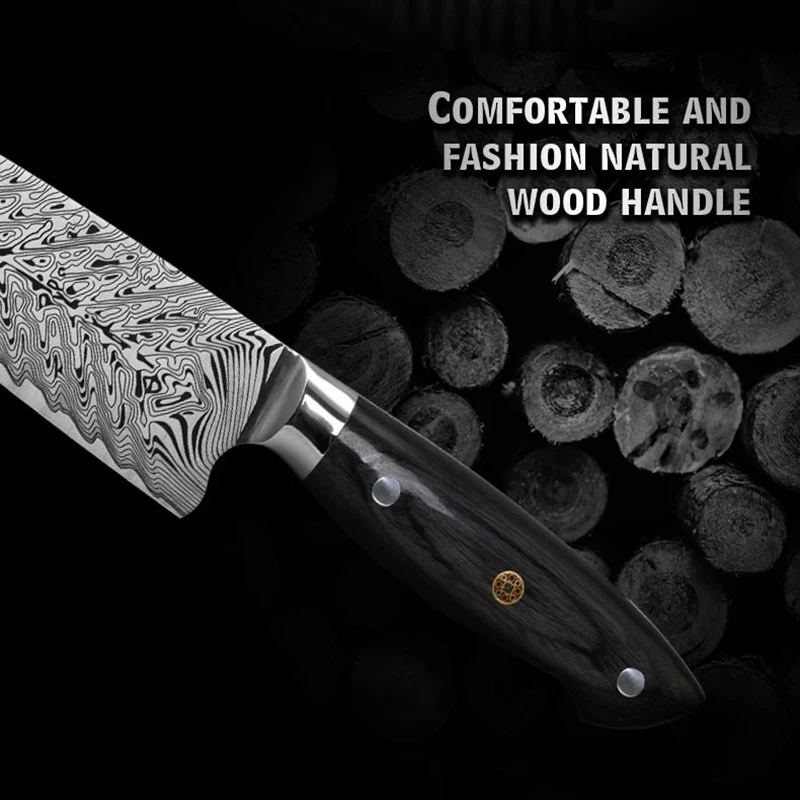 Профессиональный японский набор ножей шеф-повара ручной работы кованый кухонный