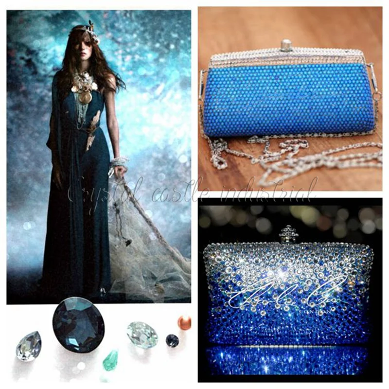 Хрустальный замок 5A 2038 топ горячей фиксации Стразы фиолетовый бархат утюжок