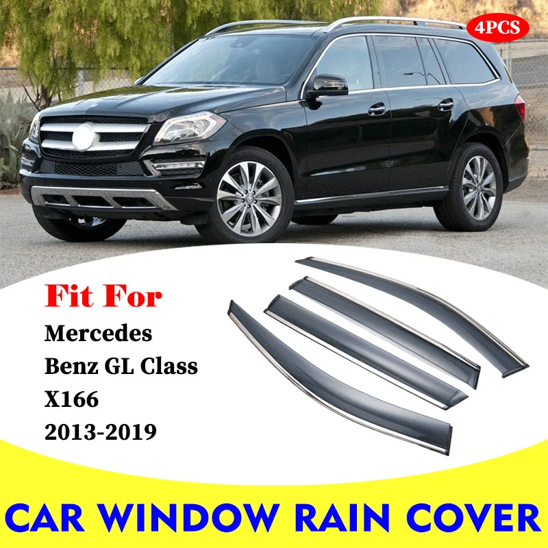 For Mercedes BENZ GL CLASS X166 car window deflectors wind deflector sun guard rain vent visor cover trim car accessories