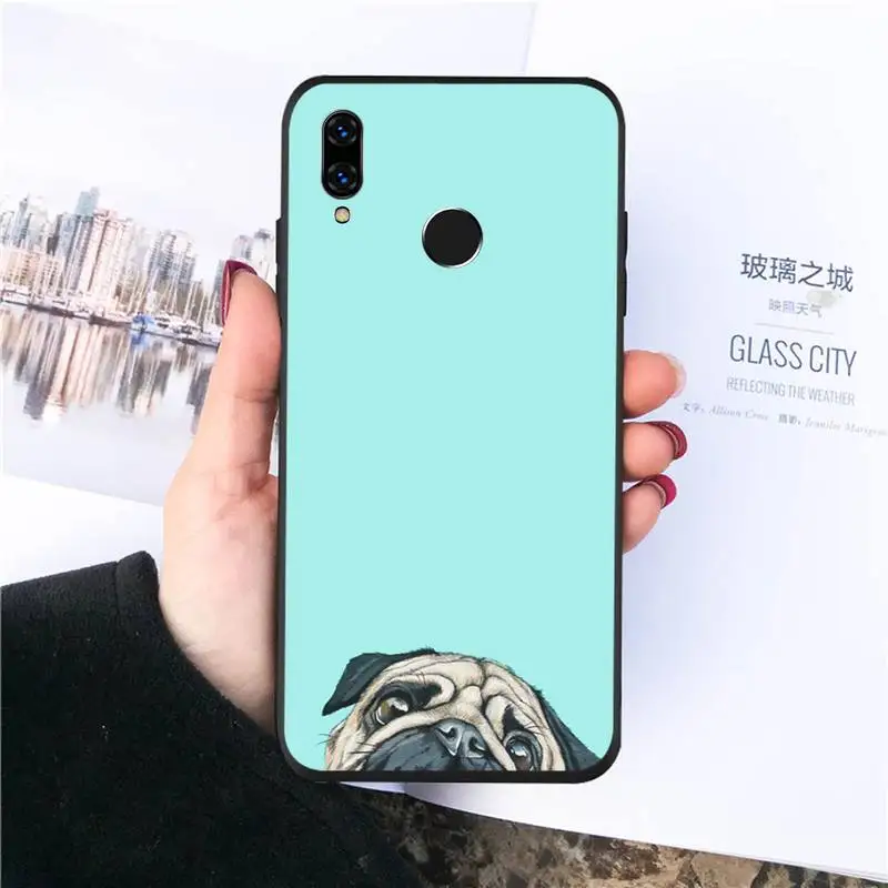 

Pug dog cute cartoon animal Phone Case For Huawei honor Mate P 10 20 30 40 Pro 10i 9 10 20 8 x Lite funda coque