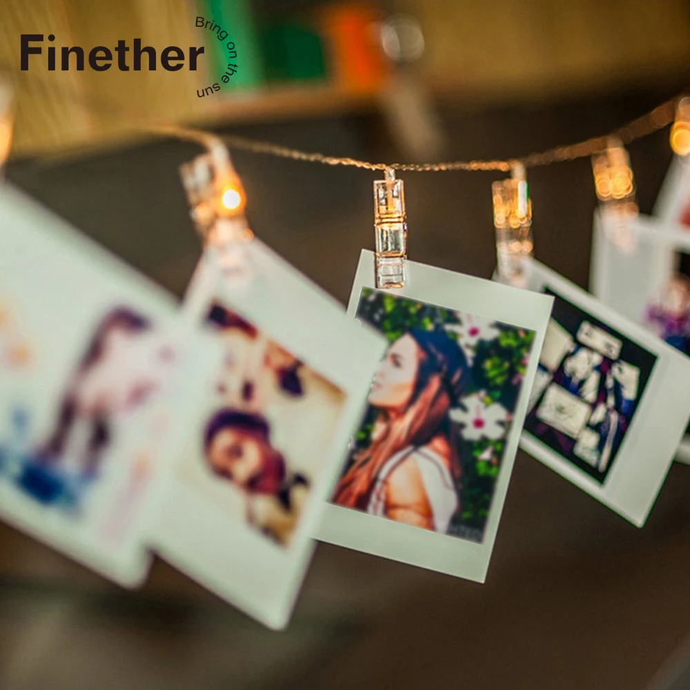 2 м 3 4 гирлянда с зажимом световая карта фото клип для нового года Рождества