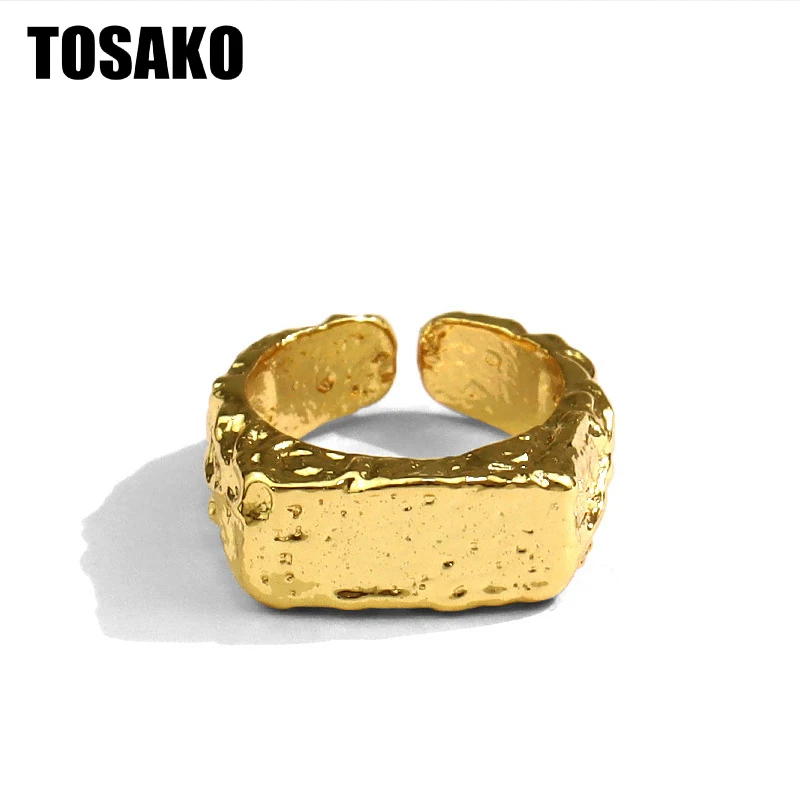 

TOSAKO Rings Gold Color Irregular Opening Adjustable Women Fashion Jewelry