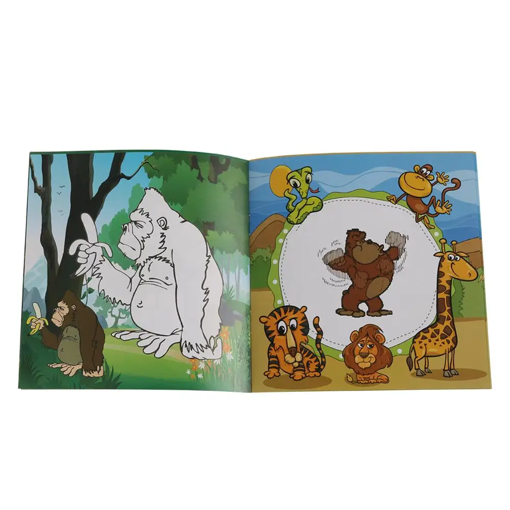 Новые 22 страницы милые животные стиль живопись Рисование убить время будет