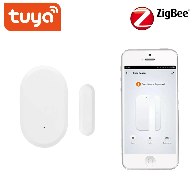 Tuya ZigBee датчик окна двери беспроводное подключение умный дом система