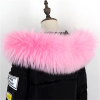 luxury winter fur collar coat womens warm soft scarf shawl cover fur decorative colorful jacket womens fur scarf