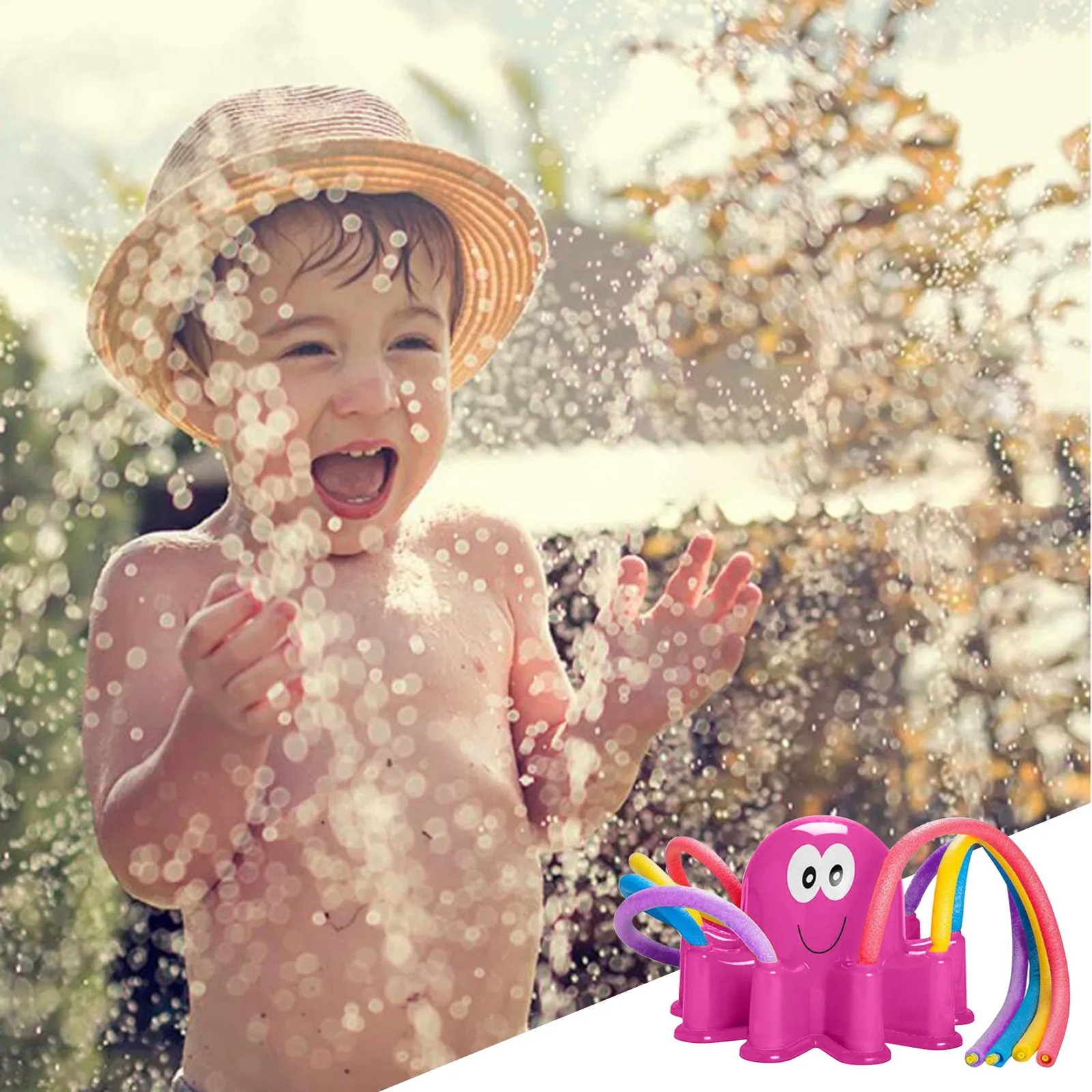 

Summer Kid Backyard Spinning Octopus Water Toy Octopuss Water Toy Rotating Octopus Water Toy Pool Kids Garden Playing Game