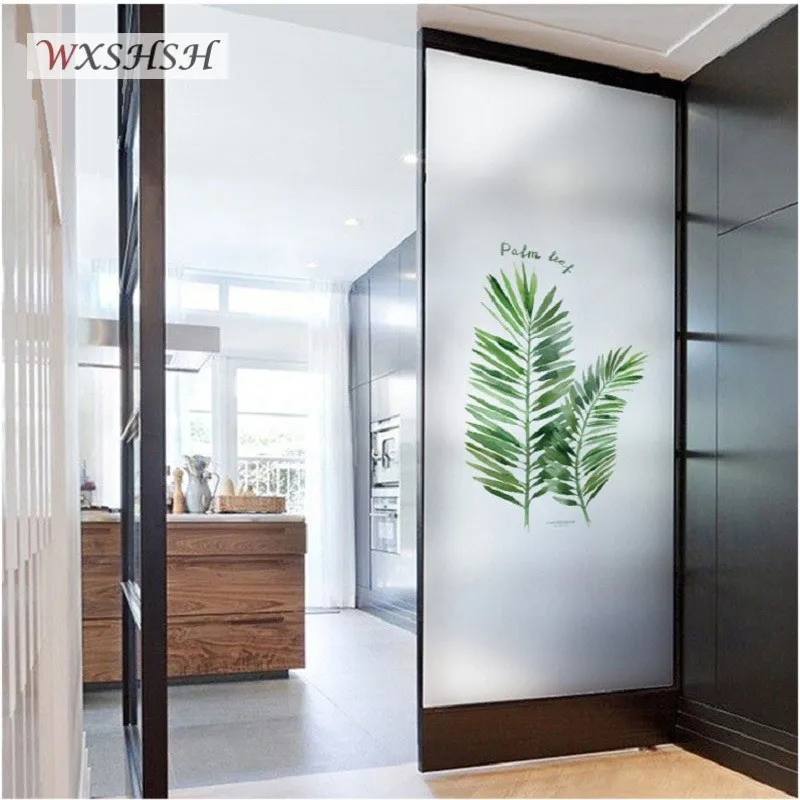 Нестандартный размер стеклянная наклейка ботанический узор защита