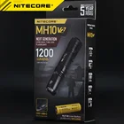 100% Оригинальный Nitecore MH10 V2 1200 люмен CREE XP-L2 V6 светодиодный тактический фонарь 4000 мАч, 21700 Батарея USB-C Перезаряжаемые фонарь