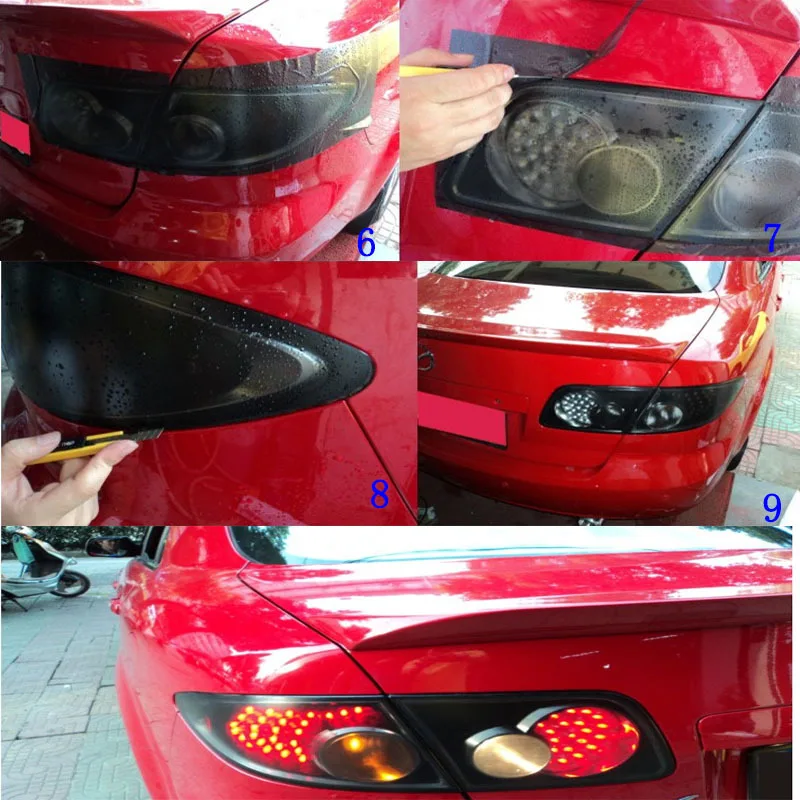 

30/40cmX60/100cm Auto Car Headlight Taillight Fog Light Cover Sticker Vinyl Film Sheet Sticker Blue, Orange, Green Car Styling