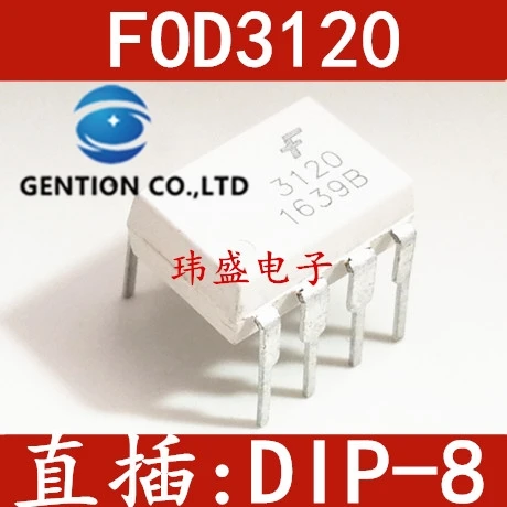

10PCS new original FOD3120 DIP-8 straight inserted F3120 IGBT driving light coupling A3120 stock in 100% new and the original
