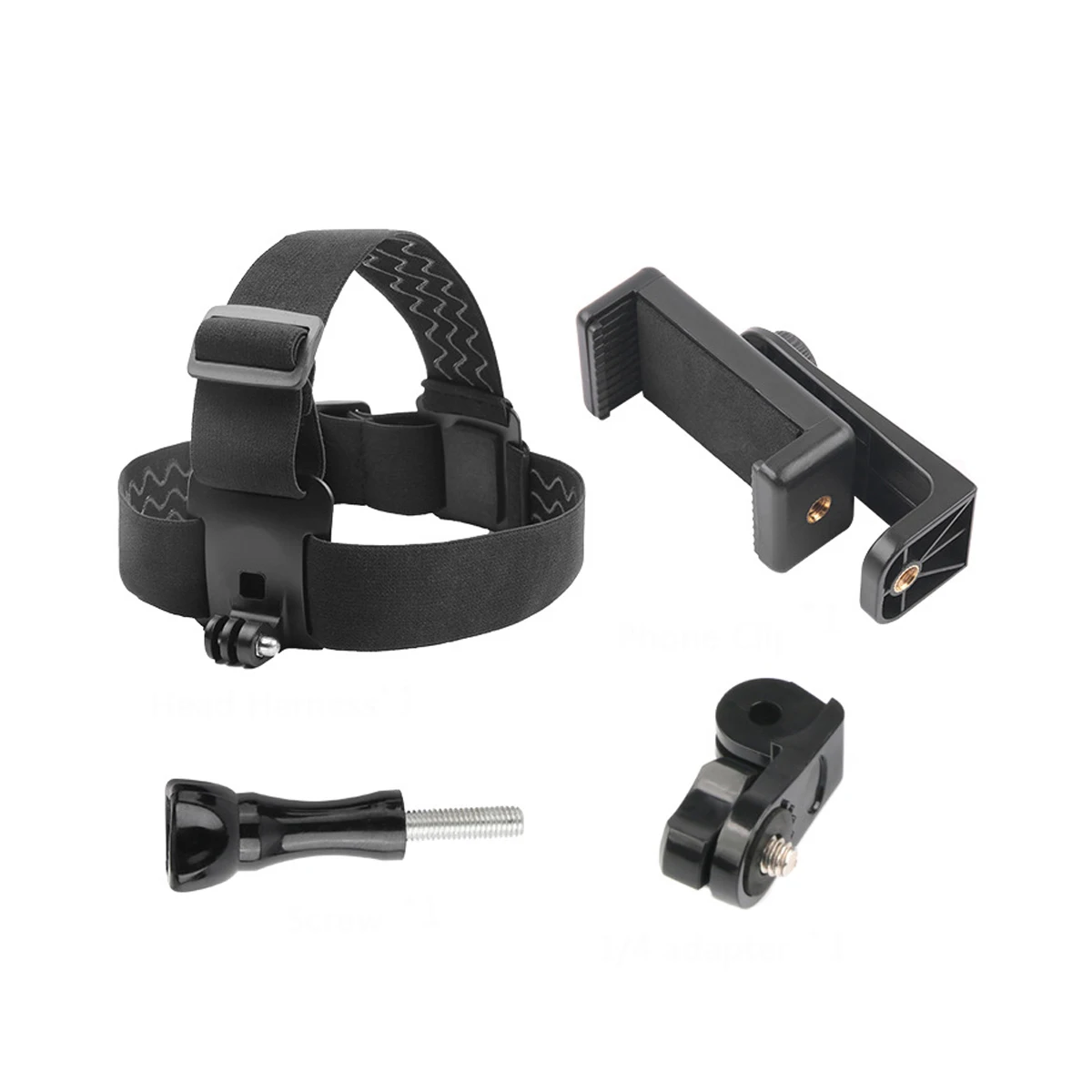 Outdoor head band Holder For Cell Phone Sports Cameras at Harness Strap Belt Mount Tripod Clip For 4-6.8 inch
