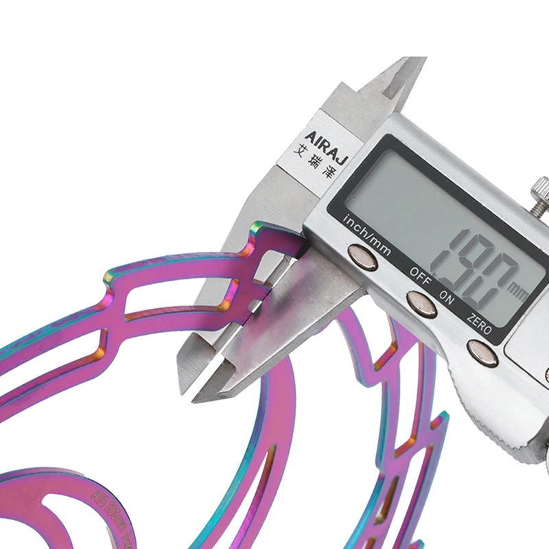 

IIIPRO Bike Brake Rotor 160/180/203mm Disc Brake Bicycle Brake Six Nail Mountain Hollow Colorful Ultra Light Stainless Steel