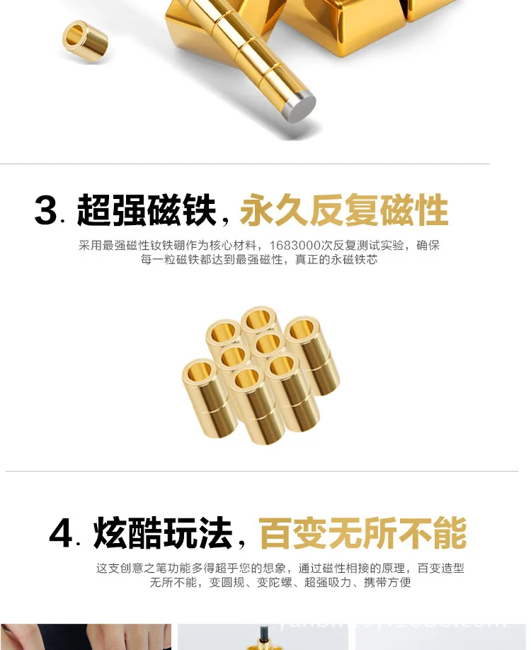 Магнитная ручка необычная забавная Металлическая магнитная на водной основе