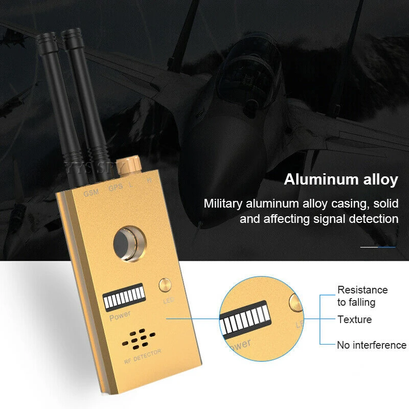 bug detector rf anti spy wireless signal hidden camera pinhole laser lens gsm gps tracker device finder portable alarm scanner free global shipping