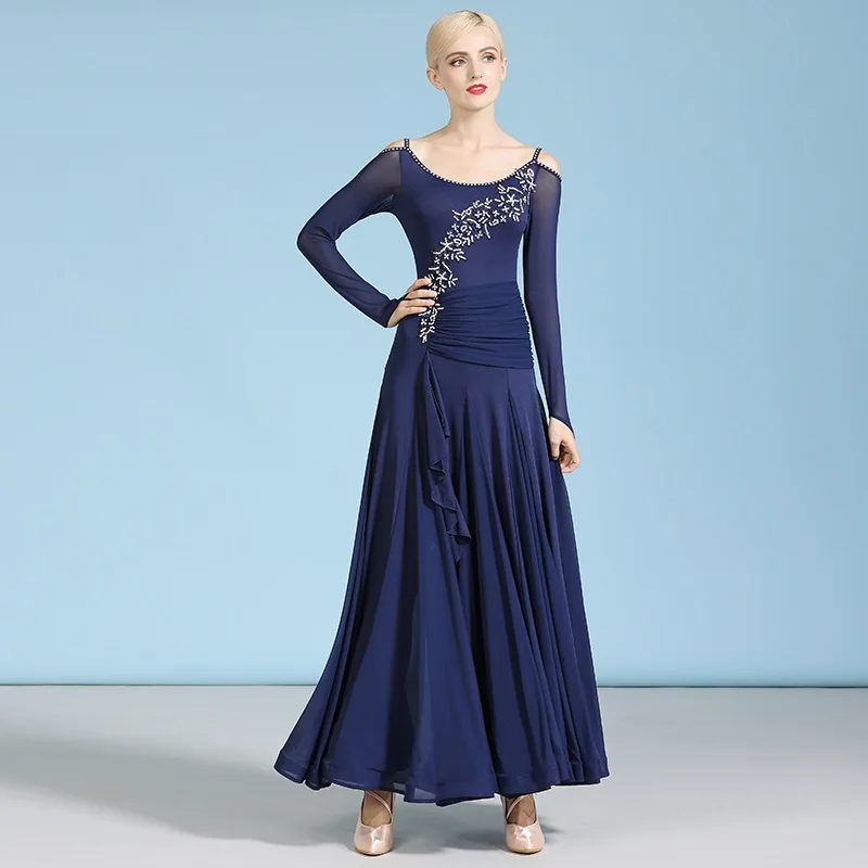 Бальное платье с блестками Бальные платья для танцев Венское вальса Одежда