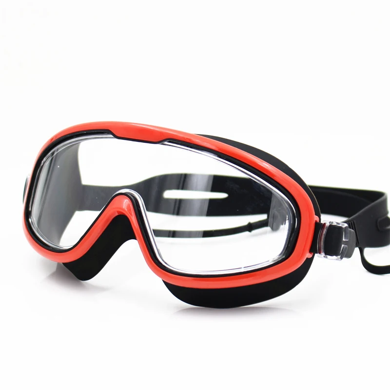 Big frame Professional Swimming Waterproof soft silicone glasses swim Eyewear Anti-Fog UV men women goggles for men women