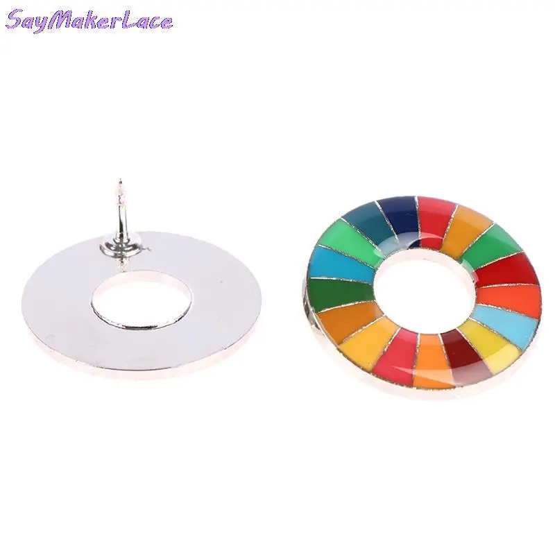 Эмалированная брошь с изображением цели устойчивого развития значок SDGs в стиле