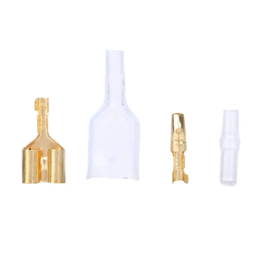 20 Set 1-2 Female/Male Crimp Terminal with Sleeve Brass Flame Retardant | Дом и сад
