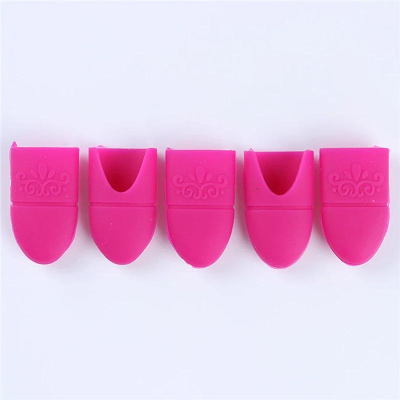 5 шт. 8 цветов Силиконовые ногтей средство для снятия УФ гель лака обертывания