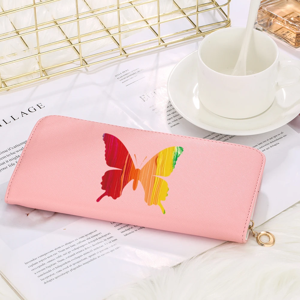 Женские Длинные кошельки из искусственной кожи с красочным принтом животных