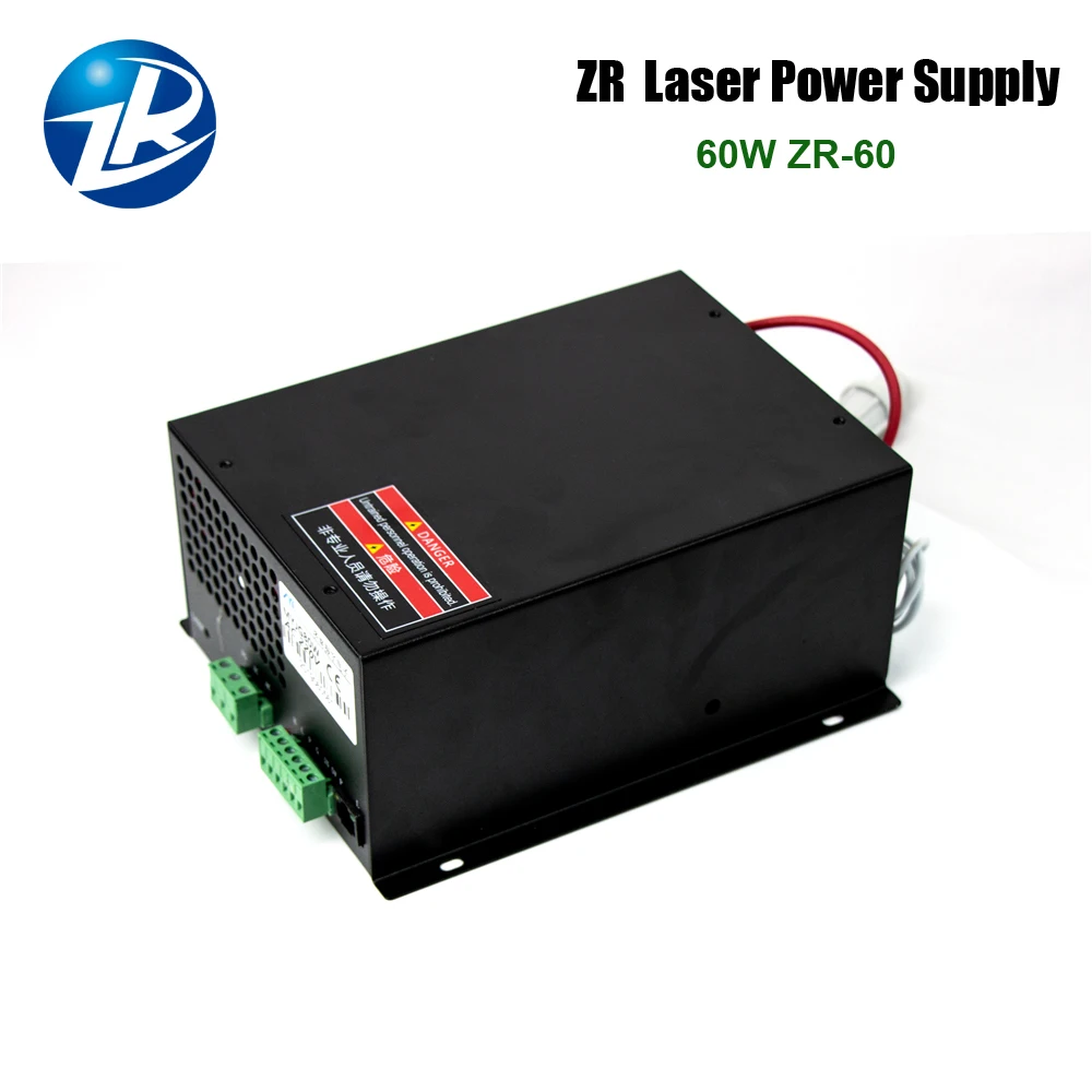 Zurong 60 Вт CO2 лазерный Питание ZR-60 MYJG 110V/220V для лазерную трубку высокого