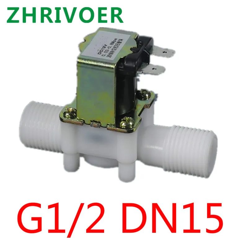 

Plastic Solenoid Valve 4-quarter External Thread G1/2 DN15 Normally Closed Normally Open Water Inlet Valve Drain Valve