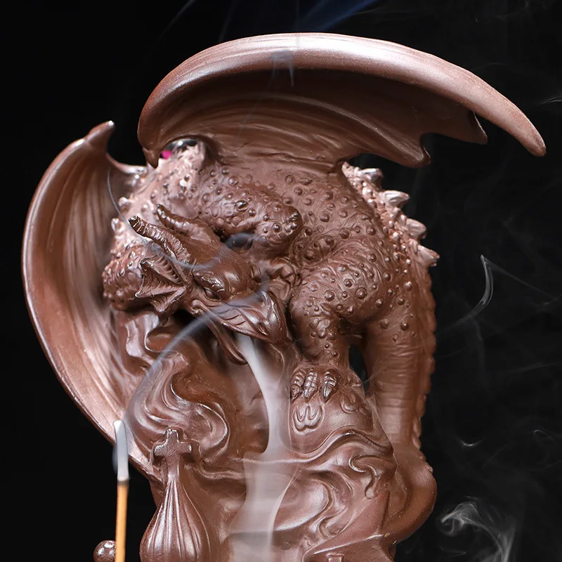 

Backflow Incense Burner Exquisite Handmade Crafts Creative Ornaments for Living Room Bedroom Bathroom VC