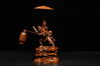 7 china lucky seikos boxwood zhong kui married sister statue take the folding fan and wear the demon sword exorcism town house