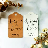 jd44 100 pcs 35x62mm white label products custom spread the love hang tags for handmade items personalized name tag price tags