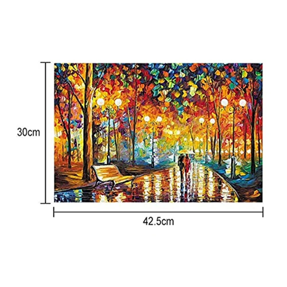 

Jigsaw Puzzles 1000 Pieces for Adults and Kids, Rainy Night Walk Adult Jigsaw Puzzles, Game Learning Education Jigsaw