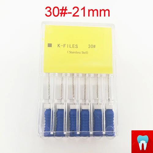 1pack(30-21mm) 8 пачек#8-#40 21 мм стоматологические K файлы корневой канал стоматология Эндодонтические Инструменты Стоматологические Инструменты ручное использование из нержавеющей стали - Цвет: 1pack(30-21mm)