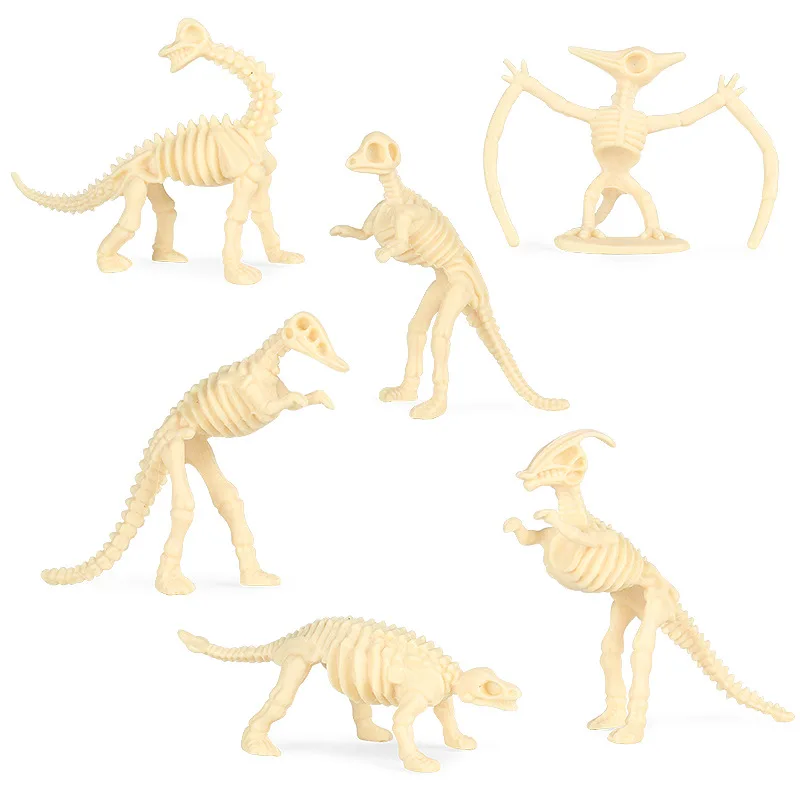 Новинка 12 шт. игрушечные динозавры ископаемый скелет моделирующая мини-фигурка