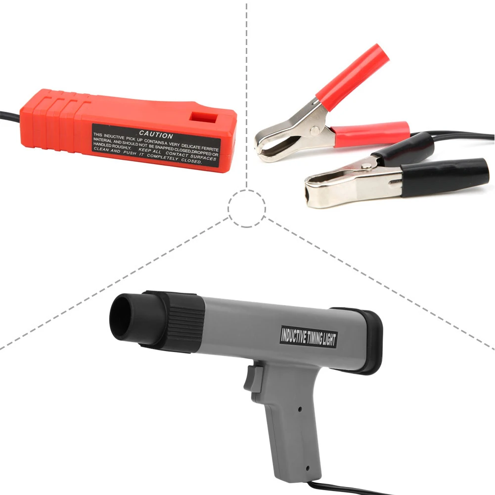 

12V Car Engine Easy Operate Tester Ergonomic ABS Digital Display Ignition Timing Light Detector Universal High Strength Portable