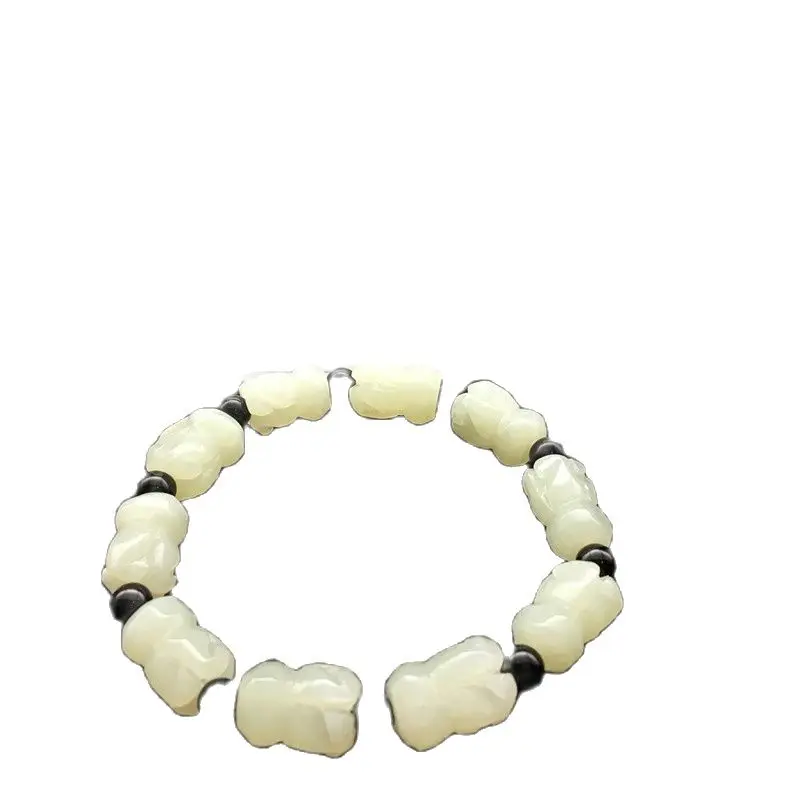 Браслет из натурального нефрита и белого Tian Yuqing для мужчин женщин | Дом сад