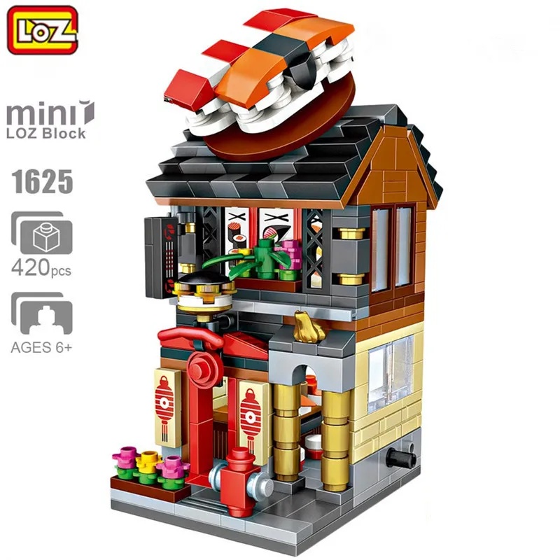 

LOZ город мини Street View сборка "сделай сам" Архитектура 3D модель дома магазина Развивающие детские игрушки, действующих мини-фигурок "Конструкт...