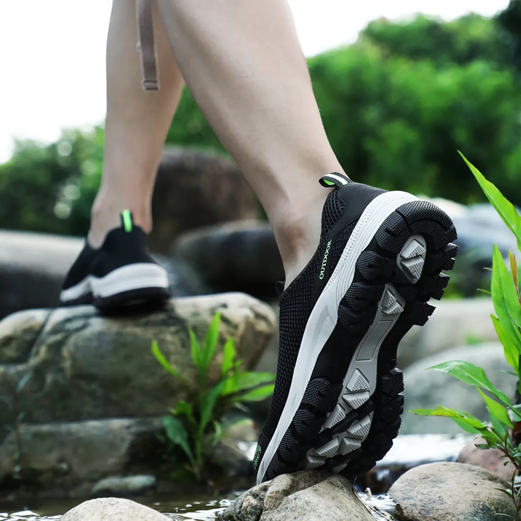 Spring autumn Shoes casual solid Hot Sale Men's Fashion Leisure Climbing shoes Men breathable mesh Running Sport Sneakers