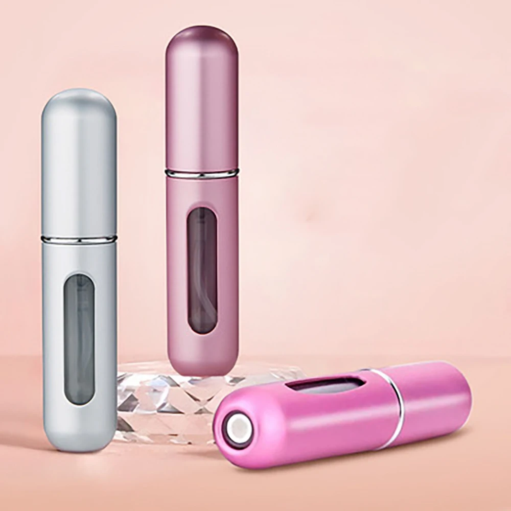 

5ml Portable Mini Refillable Perfume Bottle With Spray Scent Pump Empty Cosmetic Containers Atomizer Bottle For Travel Tool