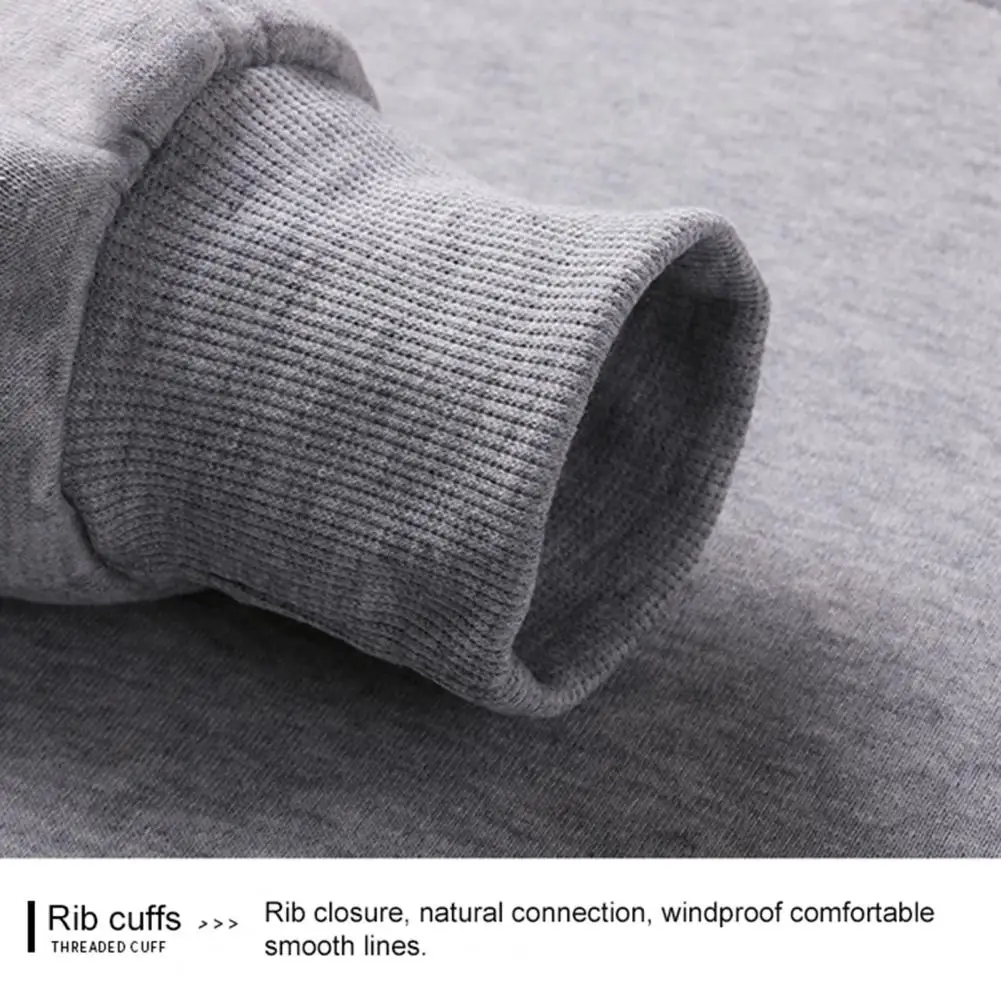 

1 Set Hoodies Pants Set Solid Color Elastic Waist Hooded Men Women Drawstring Large Pocket Outfit Comfortable to wear for Sports