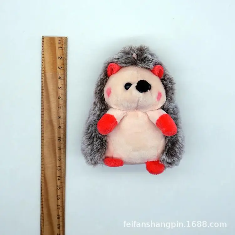 

Plush Hedgehog Toys KeyChain Ring Pendant Plush TOY Animal Stuffed Anime Car Fur Gifts for Women Girl Toys Doll key chains 2020