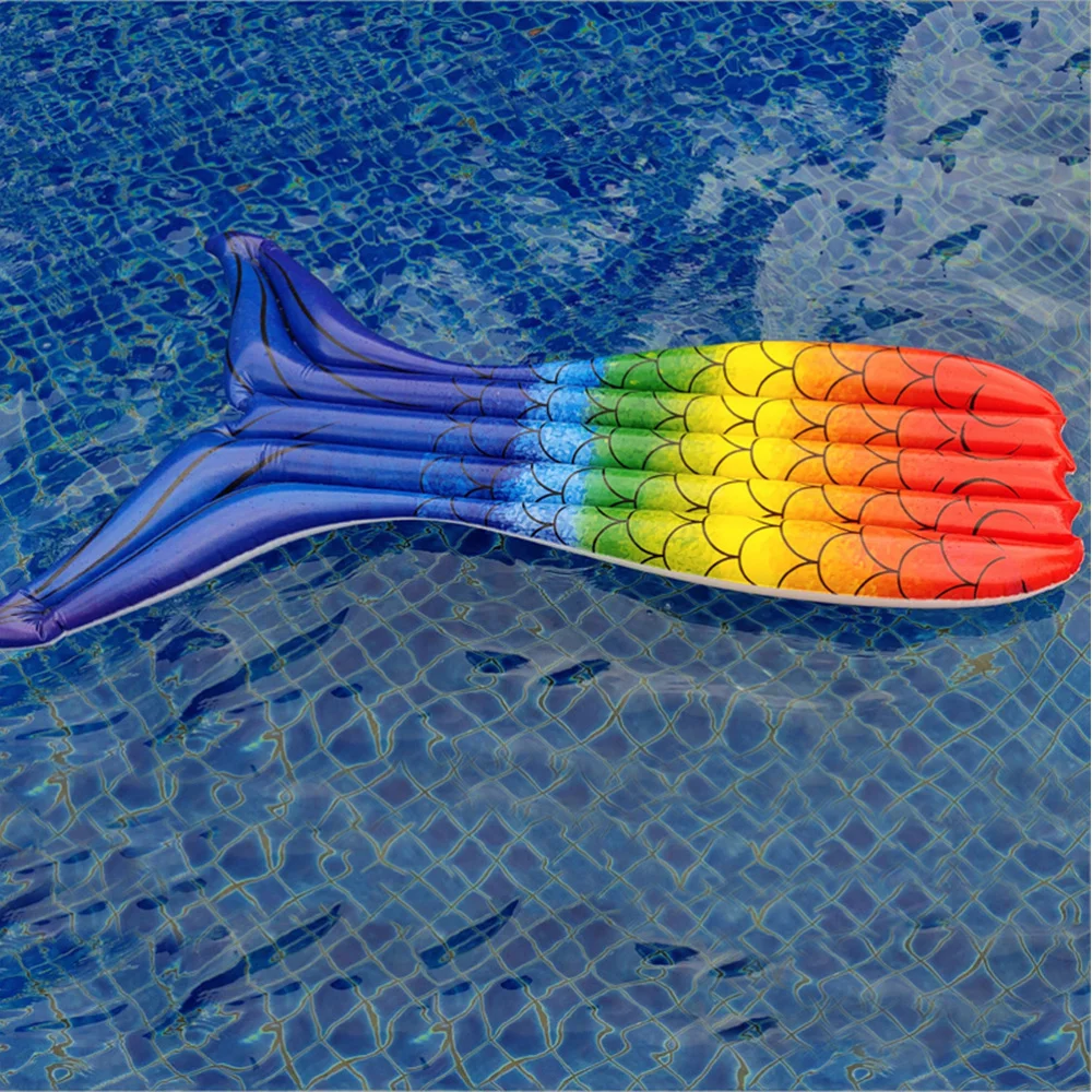 

1pc Floating Bed Swimming Floating Mat Inflatable Beauty Fish Tail Floating Bed Swimming Tool Supplies (Assorted Color