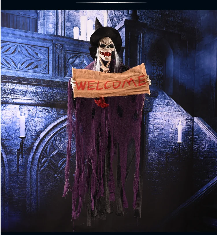 

Halloween Hanging Ghost Haunted House Hanging Grim Reaper Horror Props Home Door Bar Club Halloween Decorations