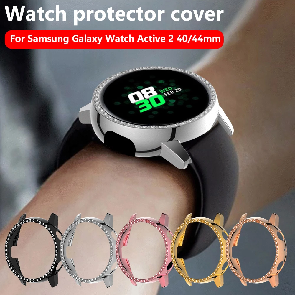 Симпатичный Алмазный Роскошный чехол с кристаллами для Samsung Galaxy Watch Active 2 40 мм 44