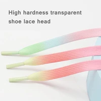 1pair off sneakers all match white shoes universal elastic flat shoes for men and women shoelaces candy gradient shoelaces
