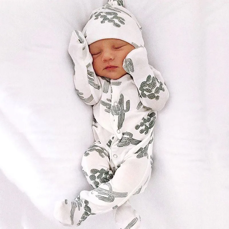 Новый мультяшный комбинезон с капюшоном и изображением кактуса милый весенний