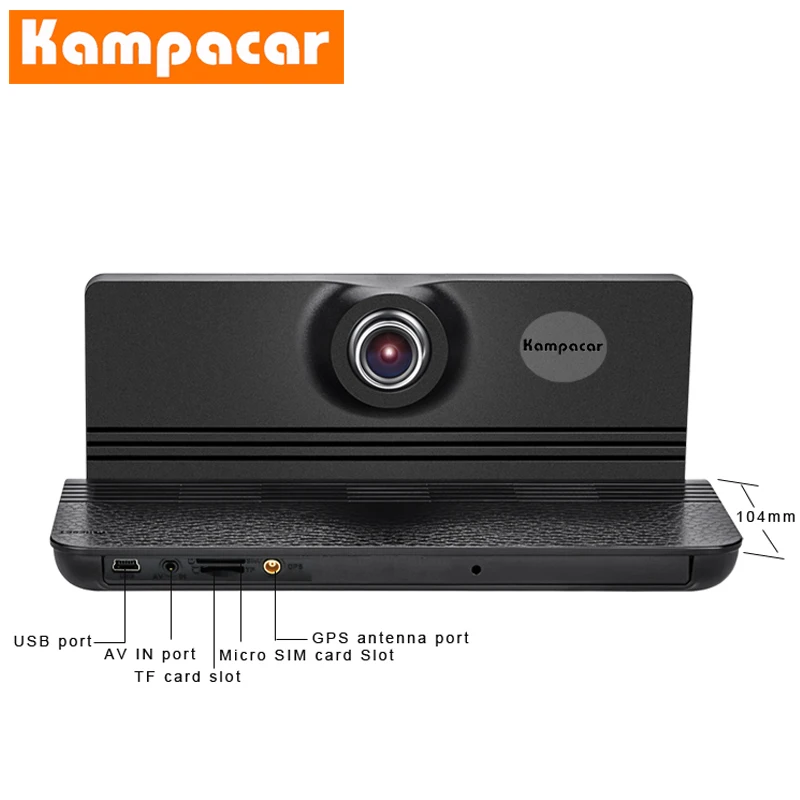 Kampacar Android Smart Mirror gps Coche 3g Wifi видео рекордер с Навигатором 7 дюймов Europa Автомобильный gps навигатор туристический для автомобилей
