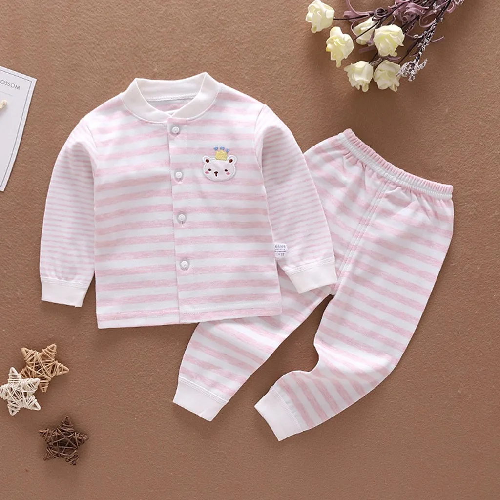 2019 Autumn Winter Kids Pajamas Sets Baby Girl Boy Clothes Pyjamas Girls Pijamas Boys Long Sleeve T-shirt+Pants 2pcs | Детская одежда и