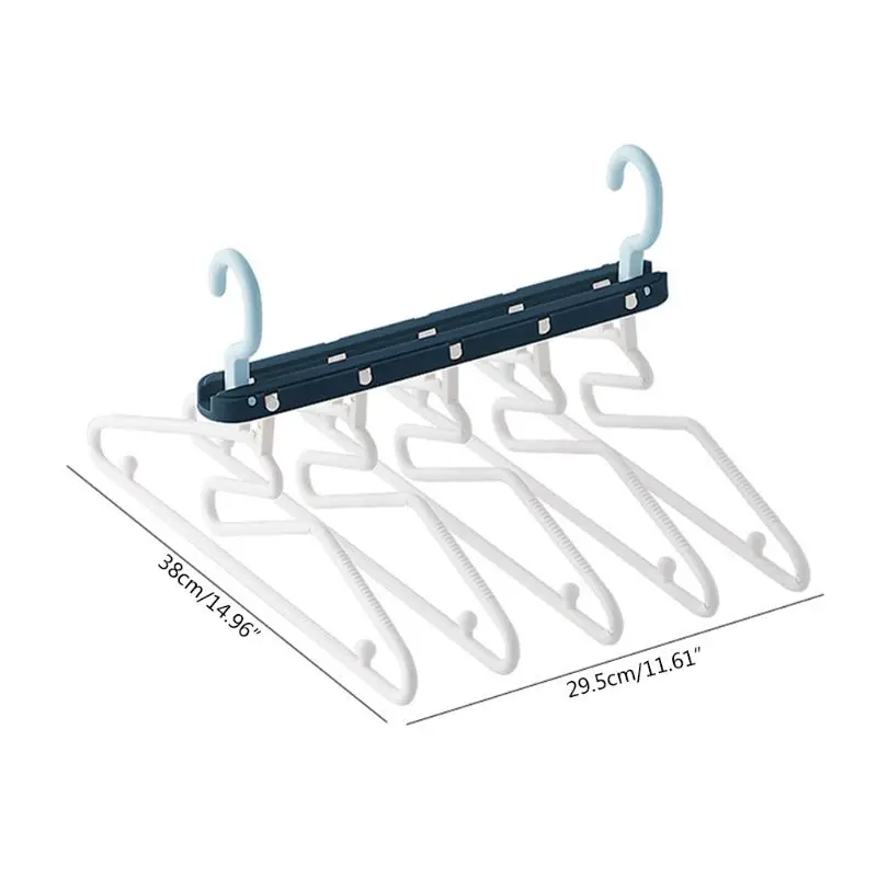 

SFVEFVD Multifunctional 5 in 1 Folding Clothes Hanging with Hangers Hat Pants Storage Rack Save Space Home Wardrobe Organization